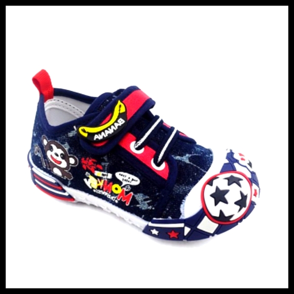 Chulis Navy Star Denim Sneakers Sz 5 - Picture 1 of 12